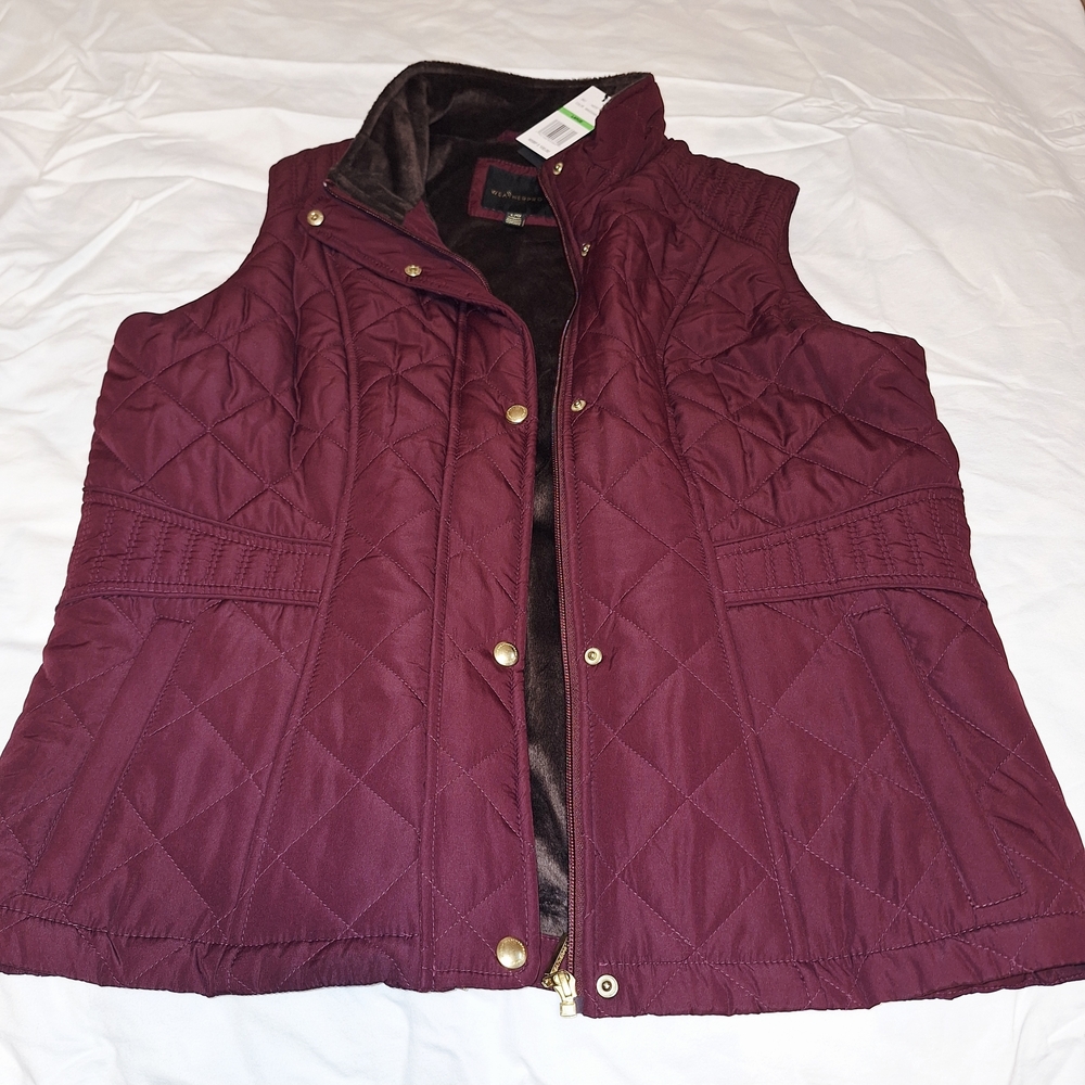 Weatherproof Women's Quilted Maroon Vest